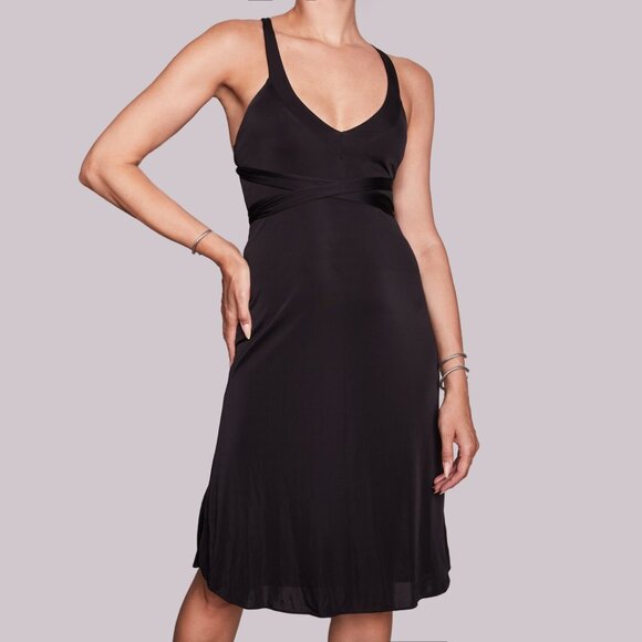 🍋3 for $20🍋 New DASLU Stretchy Black Dress Size M - Picture 1 of 5